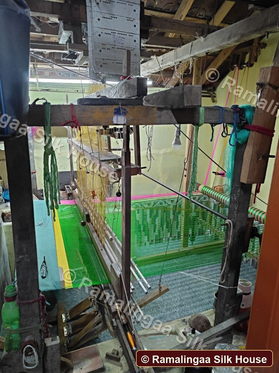 Ramalingaa Silk House loom green floor