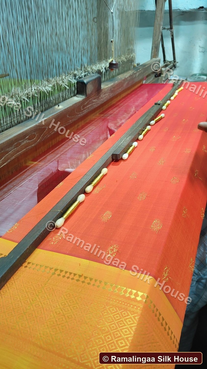 Ramalingaa Silk House orange silk